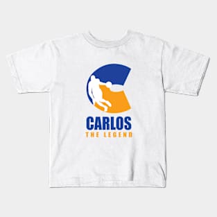 Carlos Custom Player Basketball Your Name The Legend Kids T-Shirt